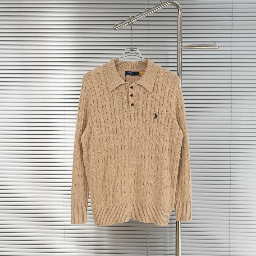 P300 top version (different currencies) You can scan the code to enter the official website Style: Ralph Lauren POLO Ralph Lauren small label embroidery knitted old money style lapel long-sleeved POLO Color: Picture color Size: S-XL Fabric: Pure cotton Accessories: Full set of customized accessories No gender distinction, same style for men and women